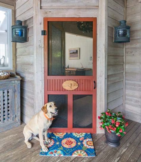 We all love our pets, but sometimes even the most well behaved pets can cause damage to screen doors. It’s frustrating, but it happens. If you are looking for a durable screen door to prevent pet damage, here are some screen door options for you. Screen Doors with Pet Doors Pets love to roam. Why not [...] Screen Door With Dog Door, Door With Dog Door, Diy Doggie Door, Pet Screen Door, Decorative Screen Doors, Wood Screen Door, Door Options, Pet Doors, Wood Screens