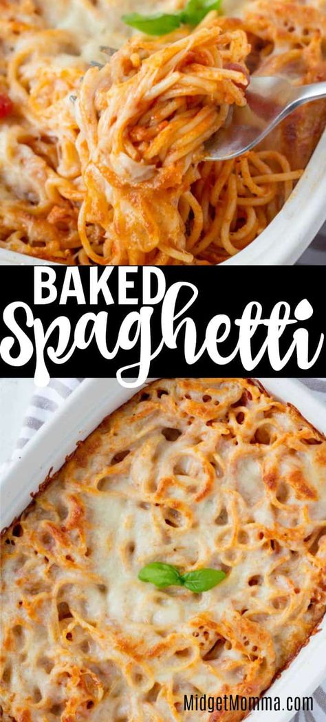 Best Baked Spaghetti Recipe, Best Baked Spaghetti, Speggetti Recipes, Easy Baked Spaghetti Recipe, Cheesy Baked Spaghetti, Dinner Spaghetti, Family Travel Ideas, Easy Baked Spaghetti, Easy Pasta Dinner Recipes