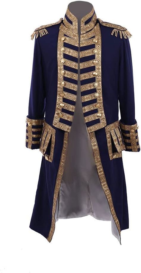 Amazon.com: CosplayDiy Men's 18th Century Colonial Military Uniform Tailcoat Costume Medieval Victorian Men's Regency Outfit S : Clothing, Shoes & Jewelry Gothic Tailcoat, Steampunk Tailcoat, Pirate Coat, Mens Steampunk, Pirate Garb, Pirate Wedding, Peter And The Starcatcher, Pirate Costumes, Pirate Stuff