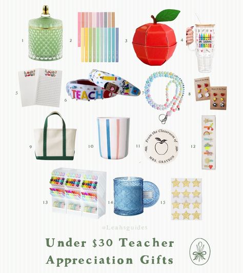 Affordable teacher appreciation gifts under $30! Teacher appreciation week begins May 6. Post is live on my gift blog and LTK in bio ✏️🎨📝📓 #teacher #teacherappreciationweek #teachergifts #gidtsforteachers #leahsgiftguide #giftsforher #giftguide #giftideas My Gift, Teacher Appreciation Week, Appreciation Gifts, Teacher Appreciation Gifts, Gift Giving, Teacher Appreciation, Gift Guide, Teacher Gifts, Gifts For Her