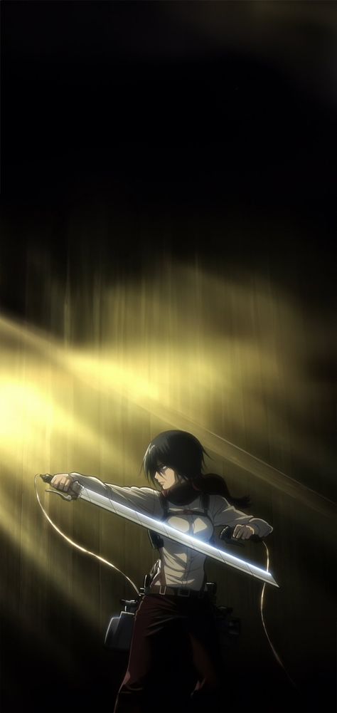 Attack On Titan Wallpaper, Titan Wallpaper, Mikasa Ackerman, Aesthetic Template, Attack On Titan Art, Attack On Titan, Phone Wallpaper, Wallpapers, Anime