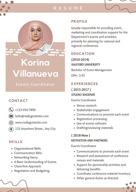 Event Manager Resume, Event Coordinator Resume, Event Planner Resume, Resume Design Ideas, Event Planers, Management Resume, Applying For Jobs, Resume Profile, Project Manager Resume