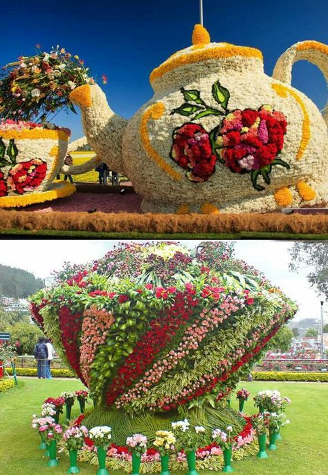 Floral Topiaries, Unique Garden Art, Miracle Garden, Topiary Garden, Flower Sculptures, Most Beautiful Gardens, Topiaries, Beautiful Flowers Garden, Unique Gardens