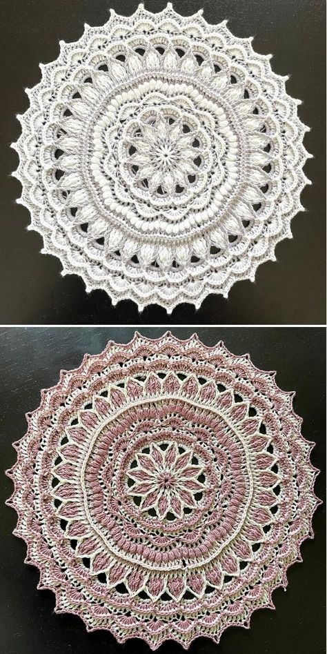 Asteria Crochet Pattern, Free Mandala Crochet Patterns, Vintage Crochet Doily Pattern, Free Doily Patterns, Motif Mandala Crochet, Crochet Doily Rug, Crochet Placemat Patterns, Free Crochet Doily Patterns, Crochet Dollies