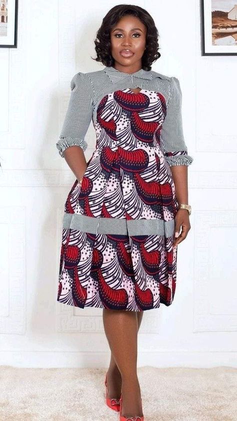 Chic Attitude, Shweshwe Dresses, African Fabric Dress, Short African Dresses, African Dresses Modern, African Wear Dresses, African Inspired Clothing, African Print Dress Designs, Women Lace Dress