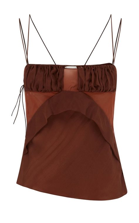 Gathered Silk-Blend Camisole Top By Christopher Esber | Moda Operandi Women Gathering, Christopher Esber, Airport Fashion, Moda Operandi, Denim Women, Fashion Item, Fashion Collection, Fashion Inspo Outfits, Spring Outfits