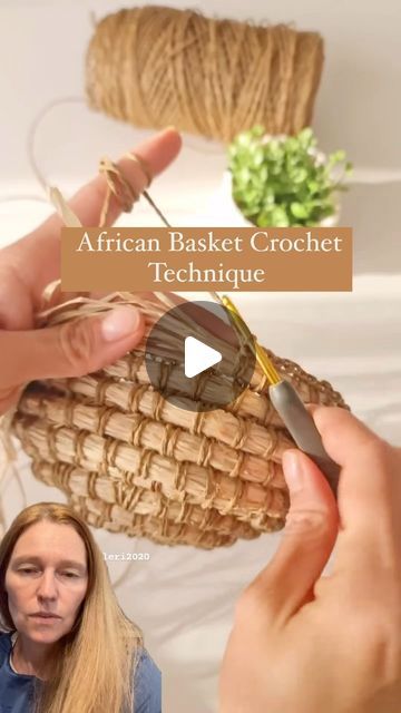 Thousands of Tips on Instagram: "Natural Raffia and a crochet huck Get Creative with this idea.
“Discover the art of African basket crochet! This unique technique involves weaving yarn around a base to create beautiful and functional baskets. It’s a rewarding and satisfying craft that allows you to create one-of-a-kind pieces. Let’s get started!”

Credits:@burcununhobileri2020

#crochetbasket #africanbasket #crochetpatterns #crochetlove #crochetlife #crochetaddict #crochetgear #crochetinspiration #crochetproject #crochetdesign #crochetaholic #crochetfashion #crochetlover #crochetcommunity #crochetersofinstagram #crochetbliss #crochettherapy #crochetlife #crochetlove #crochetaddict #crochetgear #crochetinspiration #crochetproject #crochetdesign #crochetaholic #crochetfashion #crochetlover # Raffia Crafts, Raffia Basket, Basket Crochet, African Basket, Weaving Yarn, African Baskets, Bread Basket, Crochet Lovers, Crochet Basket