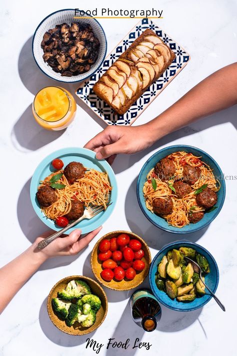 Harsh lighting has been used to create strong shadows this flatlay food photo for a commercial advertising photoshoot by professional food photographer and stylist Dyutima Jha of My Food Lens. Explore her photography style, food photography gallery and food photography podcast by visiting the website.#foodphotography #foodphotographer #foodstylist