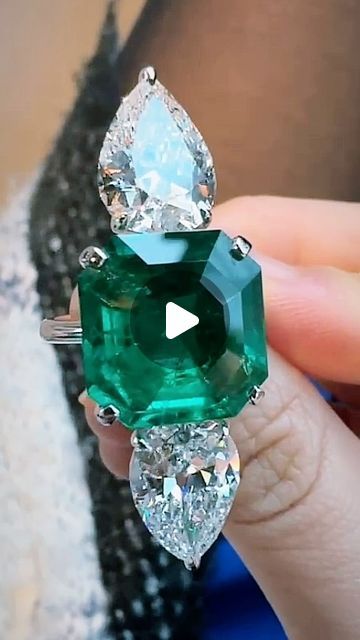 Sotheby's Jewels on Instagram: "Last chance to bid on this 10-carat Colombian emerald ring! Flanked by a pair of 3-carat antique pears, this ring, is heading to auction in just a few hours in our Important Jewels sale at #SothebysHongKong. Place your bids in our link in bio. #antiquediamond #emeraldring 🎥 @uni.fun" Colombian Emerald Ring, Colombian Emeralds, Antique Diamond, 3 Carat, Gorgeous Jewelry, Emerald Ring, Last Chance, Link In Bio, Pear