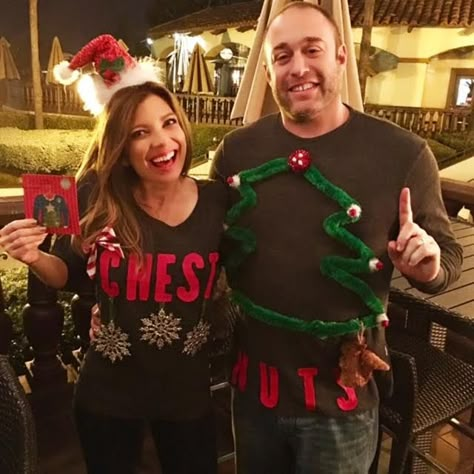 Couples Ugly Christmas Sweaters, Ugly Sweater Couple, Ugly Christmas Sweaters Diy, Ugly Christmas Sweater Diy Funny, Ugly Christmas Sweater Diy, Christmas Sweaters Diy, Reindeer Ugly Sweater, Christmas Sweater Diy, Reindeer Ugly Christmas Sweater