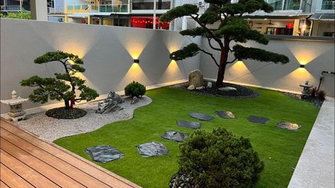 Japanese Garden Design Front Yards, Japanese Garden Design Layout, Japanese Rock Garden Ideas, Small Japanese Garden Ideas, Japanese Landscape Design, Garden Landscaping Design, Zen Backyard, Garden Landscaping Design Ideas, Japanese Gardens Design Ideas