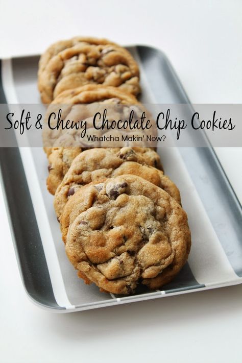 Desserts Made With Crisco, Chocolate Chip Cookies Using Margarine, Margarine Chocolate Chip Cookies, Chocolate Chip Cookies Margarine, Chocolate Chip Cookies With Margarine, Soft Chewy Chocolate Chip Cookies, Soft Chewy Cookies, Chewy Chocolate Chip Cookies Recipe, Soft Baked Cookies