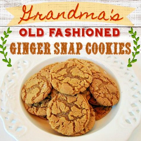 Grandmas Ginger Snap Cookies, Old Fashion Ginger Snap Cookies, Old Fashioned Ginger Snaps, Shortbread Cake, Ginger Snap Cookies Recipe, Danish Cookies, Gingersnap Cookies, Christmas Shortbread, Amazing Cookies