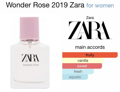 Zara Perfume Wonder Rose, Zara Fragrance, Zara Perfume, 212 Vip, Fragrances Perfume Woman, Perfume Scents, Beautiful Arabic Words, Fragrance Collection, Perfume Collection