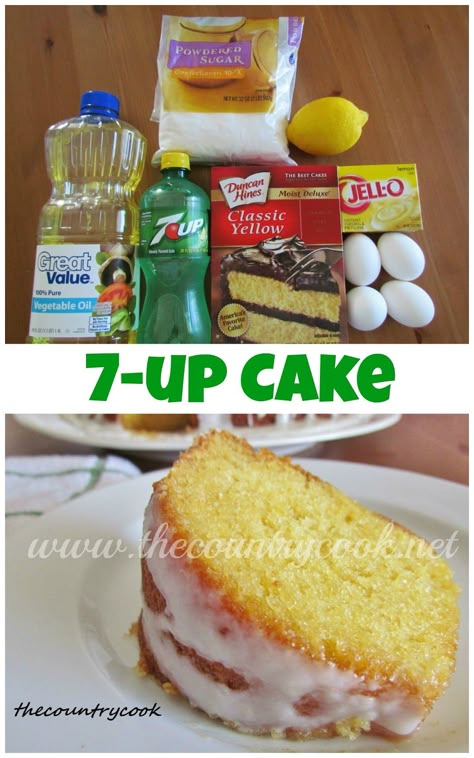 7up Cake Recipe, 7up Cake, 7 Up Cake, Apple Cakes, Up Cake, Delish Desserts, Gingerbread Lady, Cake Simple, 7 Up