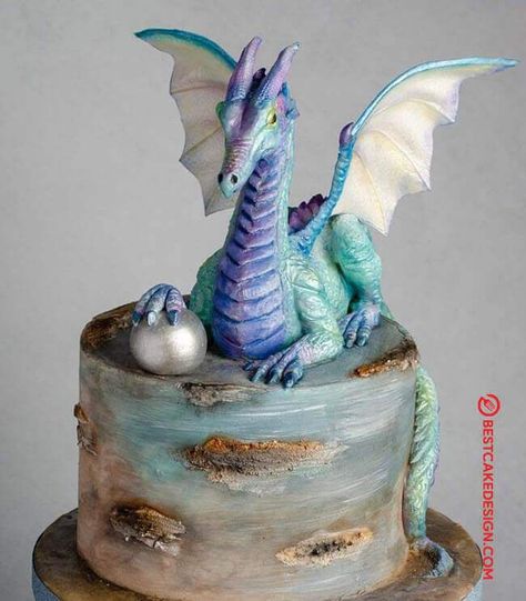 50 Dragon Cake Design (Cake Idea) - October 2019 Dragon Cake Design, Happy Birthday Dragon, Dragon Birthday Cakes, Dragon Themed Birthday Party, Dragon Cakes, Dragon Birthday Parties, Dragon Cake, Fantasy Cake, 4th Birthday Cakes