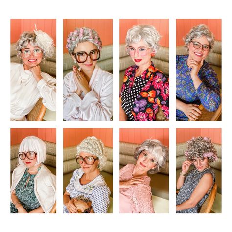 Grandma Bachelorette Theme, Granny Bachelorette Party Outfit, Old People Bachelorette Theme, Granny Theme Bachelorette Party, Senior Citizen Theme Party Ideas, Grannies Night Out Ideas, Grandma Themed Bachelorette Party, Granny Costume Bachelorette, Old Person Outfit