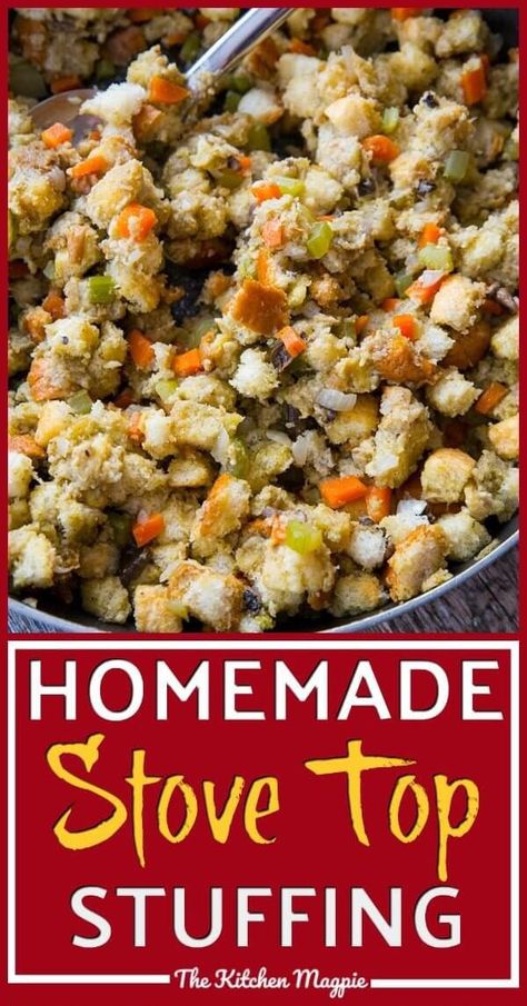 Homemade Stovetop Stuffing, Stuffing Christmas, Homemade Stove, Stovetop Stuffing, Stove Top Stuffing Meatloaf, Stove Top Stuffing Recipes, Homemade Stuffing Recipes, Recipes Spaghetti, Stove Top Stuffing