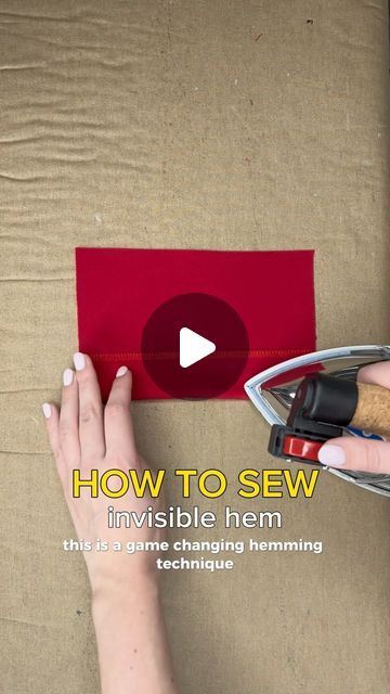 Julija Gobere | Sewing on Instagram: "Create FLAWLESS invisible hem using this simple technique💯🙌 And if it looks easy… that’s because it is!🤩🙌  I always use hand stitch to create invisible hem, but after trying this technique, I might switch things up!😉😁  A few notes about this technique: ✂️ You may find a special interfacing tape that already comes stitched - this would make this even faster/easier, but I couldn’t find that tape anywhere in my country…🤔 So I used regular lightweight fusible interfacing instead🤗 ✂️ Interfacing at hem will add structure to hem and it will drape better - try adding interfacing on hem even if you use different hemming technique🤗  Let me know what you like to learn next?🤩🤗  #sewingtutorial #howtosew #sewingtechniques" Hem Tape How To Use, Invisible Hem Stitch By Hand, Invisible Hem, Sewing Hems, Hand Stitching Techniques, Original Hem, Invisible Stitch, Hem Stitch, Hand Stitch