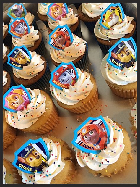 Paw Patrol Cake And Cupcakes, Paw Patrol Party Treats, Paw Patrol Cupcakes Ideas, Paw Patrol Desserts, Paw Patrol Birthday Cupcakes, Paw Patrol Cupcake Cake, Paw Patrol Party Ideas Decoration, Paw Patrol Birthday Party Decorations, Cupcakes Paw Patrol