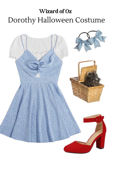 Here's a super easy DIY Dorothy costume from the Wizard of Oz. The outfit can be worn together to have a cute casual Halloween costume, but also could be worn in everyday life outside of Halloween-- giving you more bang for your buck. Couldn't link the white under shirt or hair ties, but the links are... White Shirt: https://amzn.to/3PD9wIl Hair Ties: https://amzn.to/3rHabjO Dorothy Costume Diy, Wizard Of Oz Dorothy Costume, White Under Shirt, Casual Halloween Costumes, Wizard Of Oz Dorothy, Dorothy Costume, A Line Mini Dress, Casual Halloween, Under Shirt