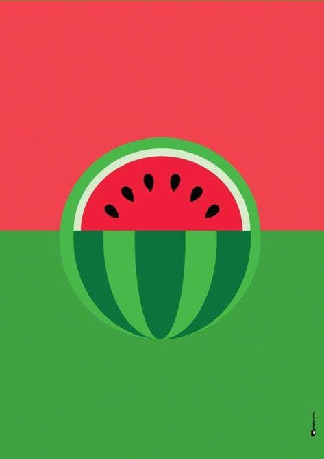 Watermelon Art Print, Watermelon Wallpaper, Fruit Poster, Fruit Art Print, Watermelon Art, Art Fruit, Minimalist Illustration, Fruit Shop, Watermelon Print