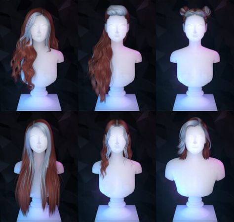 Sims 4 Cc Mods Hairstyles, Sims 4 Cc Chunky Highlights Hair, Los Sims 4 Mods, Sims 4 Cheats, Female Hairstyles, Cc Hair, Sims 4 Anime, Sims Free Play, Pelo Sims