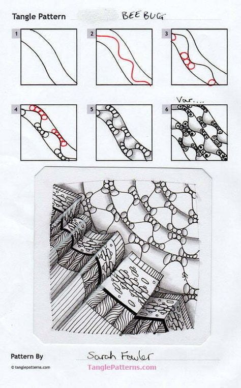 Zentangle Borders, Easy Zentangle Patterns, Easy Zentangle, Zentangle Pattern, Zen Doodle Patterns, Zentangle Tutorial, Tangle Pattern, Tangle Doodle, Zen Doodle Art