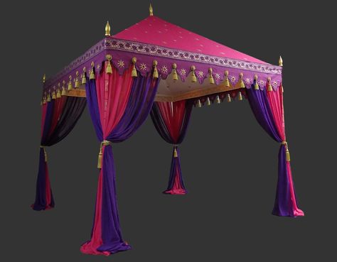 Pergola Colors, Arabian Nights Prom, Arabian Nights Theme, Bedouin Tent, Moroccan Party, Camping Canopy, Purple Curtains, Red Tent, Booth Decor