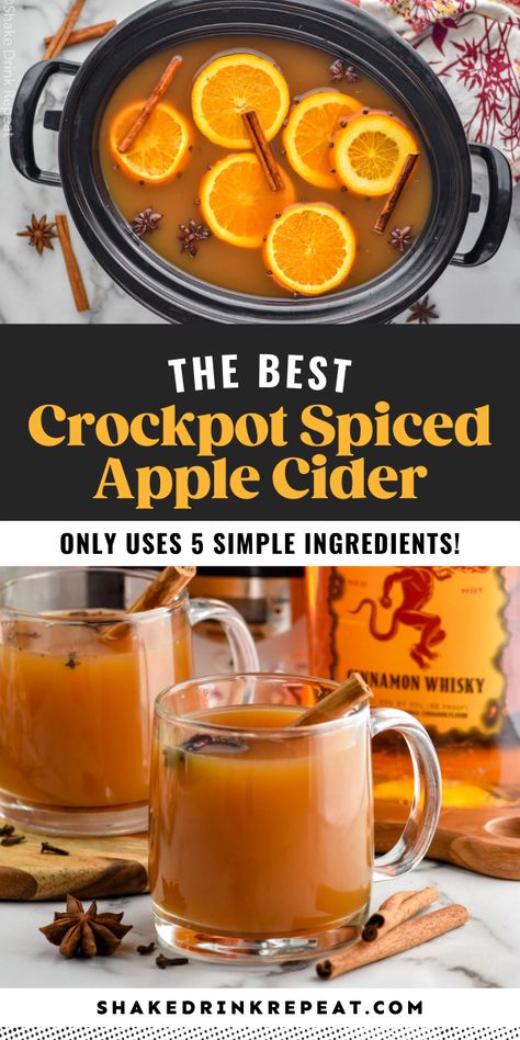 Easy Crockpot Apple Cider Recipe, Slow Cooker Spiced Apple Cider, Apple Cider Crockpot Recipe Easy, Crockpot Apple Cider Easy, Hot Cider Recipe Crockpot, Crockpot Drinks Fall, Hot Apple Cider Recipe Crockpot, Apple Cider Recipe Crockpot, Apple Cider Crockpot Recipe