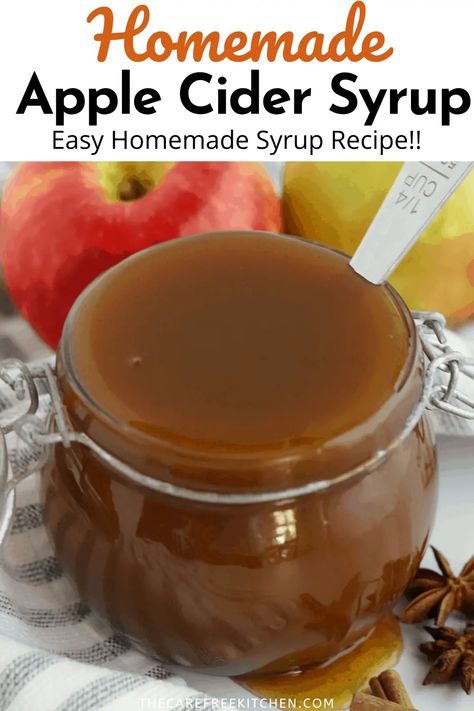 Apple Spice Syrup Taste Of Home, Apple Spice Coffee Syrup, Vanilla Butter Syrup, Apple Cider Coffee Syrup, Apple Syrup For Coffee, Apple Crisp Syrup, Cider Syrup Recipe, Apple Cider Syrup Recipe, Apple Syrup Recipe