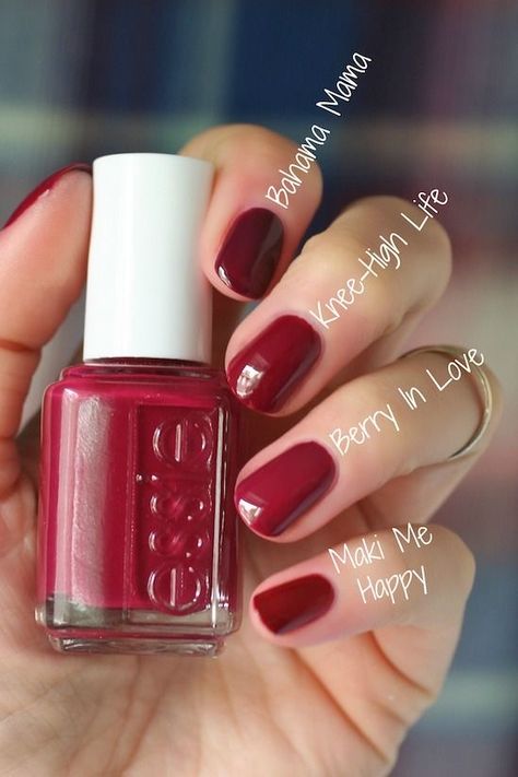 Essie Nail Polish Colors, Pedicure Gel, Red Nail Polish, Nail Colours, Essie Nail Polish, Red Nail, Essie Nail, Manicure Y Pedicure, Unique Nails