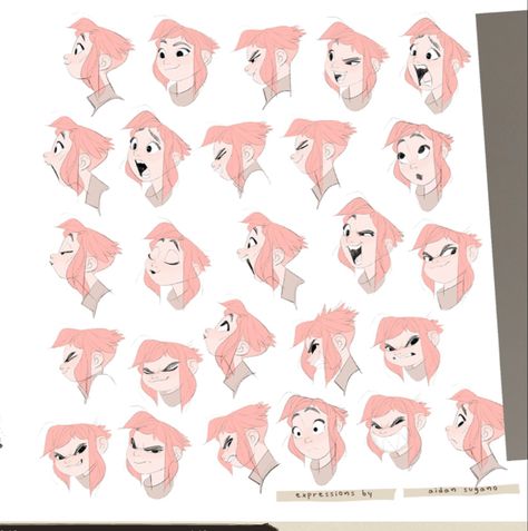 Pixar Expression Sheets, Sleeping Expression Drawing, Character Design Expression Sheet, Annoyed Character Expression, Expression Sheet Drawing, Bored Face Expression, Angry Character Pose, Angry Facial Expressions Drawing, Expression Sheet Disney