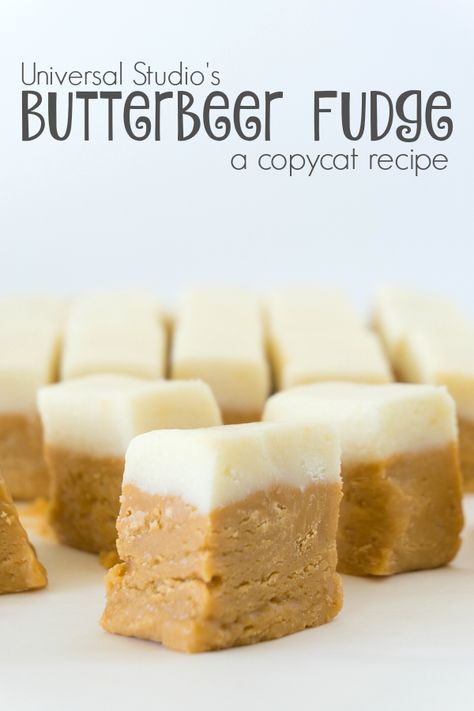 Butterbeer Fudge Recipe, Butterbeer Fudge, Harry Potter Recipes, Butterbeer Recipe, Butter Beer, Oh Fudge, Harry Potter Food, Candy Fudge, Desserts Vegan