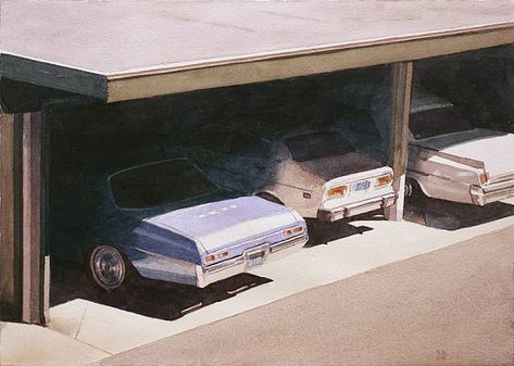 Robert Bechtle, American Realism, Realism Painting, City Scene, Artwork Images, Realism Art, Hyperrealism, Photorealism, Mid Century Art