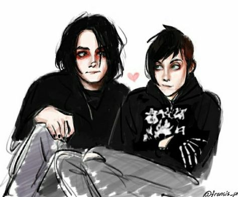 Frerard Fanart Comic, Frerard Fanart Cute, Ferard Fan Art, Frerard Fanfiction, Mcr Drawings, Frerard Fanart, Skeppy Fanart, Tvd Wallpaper, Band Fanart