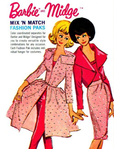 Barbie And Midge, Barbie Booklet, Patron Vintage, Play Barbie, Vintage Barbie Clothes, Vintage Paper Dolls, Barbie I, Barbie Accessories, Vintage Barbie Dolls