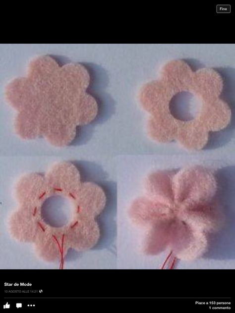 Bros Flanel, Diy Flores, Kraf Diy, Felt Diy, Felt Fabric, Flower Tutorial, Felt Ornaments, Flowers Diy, Cute Crafts