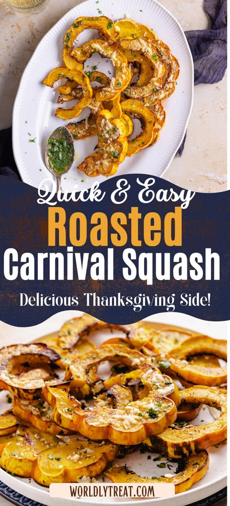 Carnival Squash Recipes, Roasted Squash Recipes, Carnival Squash, Sweet Dumpling Squash, Recipes Squash, Vegetable Bake Recipes, Gluten Free Side Dishes, Vegetable Bake, Ranch Recipes