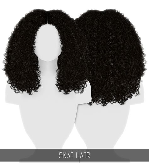 SKAI HAIR (PATREON) Sims 4 Afro Hair, Sims 4 Curly Hair, Lotes The Sims 4, Sims 4 Cc Eyes, Sims 4 Tsr, Die Sims 4, Sims 4 Black Hair, Mod Hair, The Sims 4 Skin