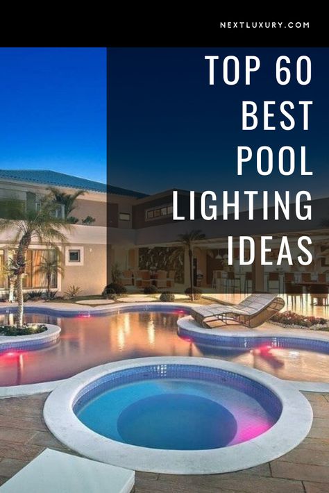 Pool Lighting Ideas, Pool Lighting, Pool Lights, Night Swimming, A Starry Night, Home Luxury, Hotel Pool, Pool Light, Bachelor Pad