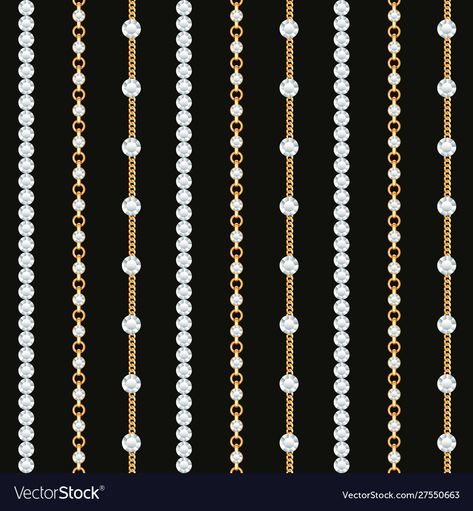 Gothic Pattern, Diamond Vector, Arte Do Kawaii, Paisley Art, Gold Baroque, Gold Chain Design, Textile Print, Border Embroidery Designs, Types Of Gold