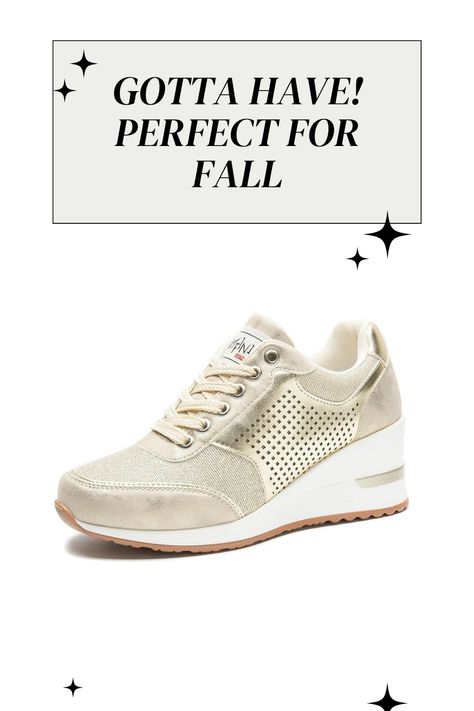 High Heeld Wedge Sneakers for Women - Ladies Hidden Sneakers Lace Up Shoes, Best Chioce for Casual and Daily Wedge Tennis Shoes, Hidden Wedge Sneakers, Fall Sneakers, Dressy Fashion, High Heel Wedges, Sneakers For Women, Heels & Wedges, Wedge Sneakers, Lacing Sneakers