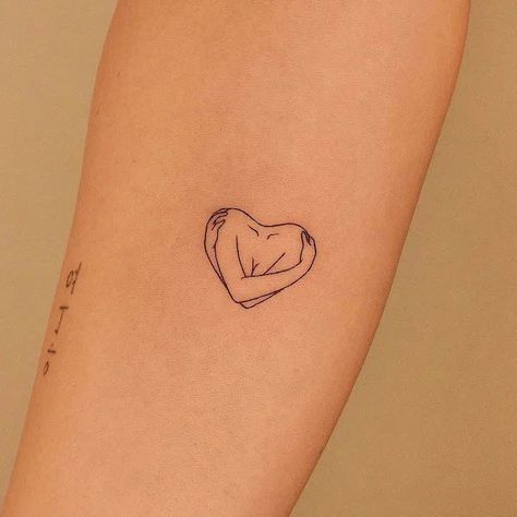 Forearm Tattoos For Women, Underarm Tattoo, Forearm Tattoo Quotes, Love Yourself Tattoo, Simple Arm Tattoos, Inner Forearm Tattoo, Small Heart Tattoos, Self Love Tattoo, Small Forearm Tattoos