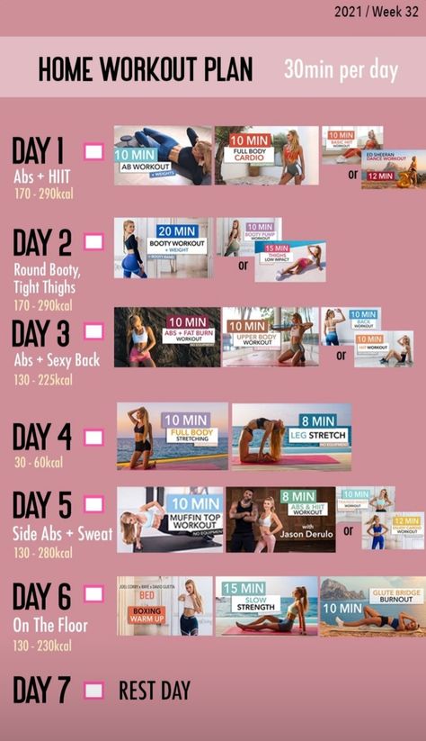 Intense Workout Plan, Beginner Workout Schedule, Pamela Reif Workout Plan, 10 Min Ab Workout, 10 Min Workout, Beginner Ab Workout, Sixpack Workout, Workout Videos Free, Weekly Workout Plans