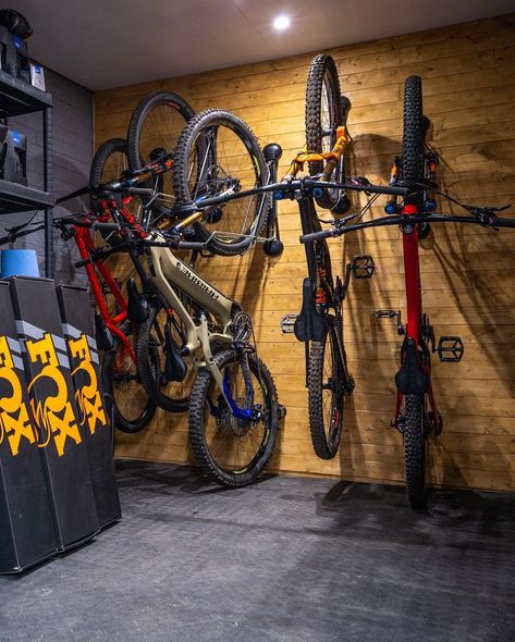 Tom Cardy on Instagram: “Episode 3 of the dream bike cave project just went live on my YouTube where I begin building the ultimate bike storage system supplied by…” Tom Cardy, Bike Cave, Bike Storage Small Space, Bike Storage Home, Vertical Bike Storage, Vertical Bike Rack, Bike Rack Wall, Bike Storage Solutions, Bike Hooks