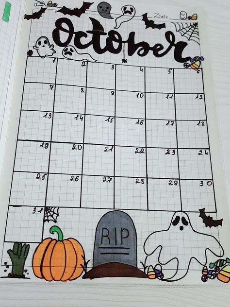 getting ready for halloween) October White Board Ideas, Puzzle Piece Template, Bullet Journal Work, Bloxburg Decals Codes Aesthetic, Homework Planner, Bloxburg Decals Codes, Bullet Journal Diy, Ready For Halloween, Bullet Journal Design Ideas