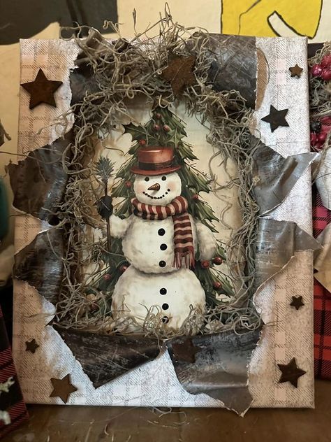 Official Mod Podge Group | here's my recent batch I did for all the lovers out there | Facebook Burlap Canvas Art, Mod Podge Projects, Snow Crafts, Christmas Picture Frames, Snowman Crafts Diy, Burlap Canvas, Christmas Crafty, Diy Santa, Christmas Projects Diy