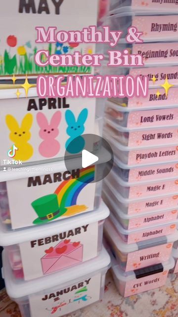 Sabrinna on Instagram: "Finally came around to making my own monthly bin and center labels!🥳 100% sure this will make my year so much better.

 I used 20qt bins to store my monthly crafts, lessons, samples and read alouds. These white lid bins are sold out on Amazon but I linked similar ones in my storefront! 

My center bins for reading and math are made up of letter sized deep storage trays and 12qt bins. I really like the storage trays because I can quickly hand it to a group during centers and they can easily get in and out of it. My students have struggled in the past to use bins that open and close on the sides and pop off. 

All of these bins are linked in my Amazon storefront in ✨organization✨ and the lables are in my TPT store if you wanna be twins. 👯‍♀️🫶🏻

I’ll link everythin Classroom Monthly Storage, Bin Organization, Stem Bins, Center Labels, Storage Trays, Monthly Crafts, Read Alouds, My Year, Because I Can