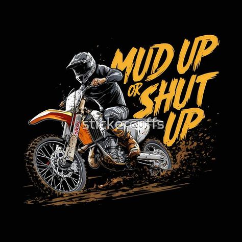 Dirt Bike Motocross Motorcycle -"Dirt Bike Dreams: Live the MX Life" by stickercuffs | Redbubble Dirt Bike Track, Back To School Art, Motorcycle Dirt Bike, Bike Brands, On The Road Again, Anime Stickers, Bike Design, Vintage Music, Cool Stickers